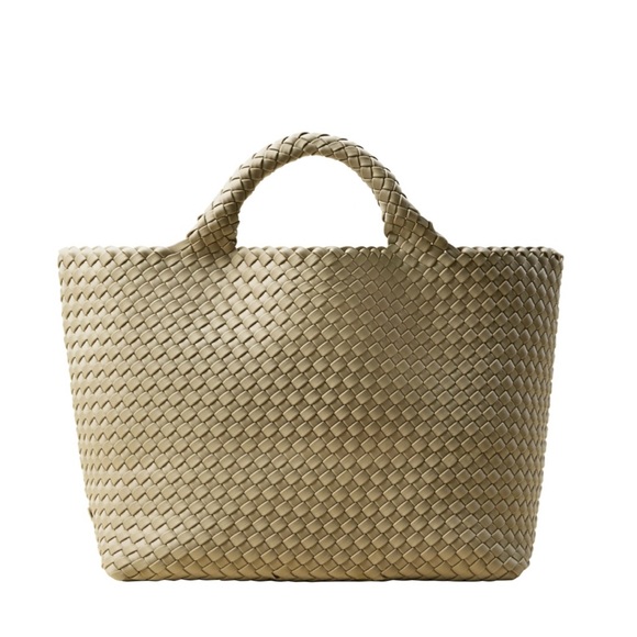 NWT Naghedi St Barth’s Medium Tote Stone Ecru Bag - Picture 6 of 9